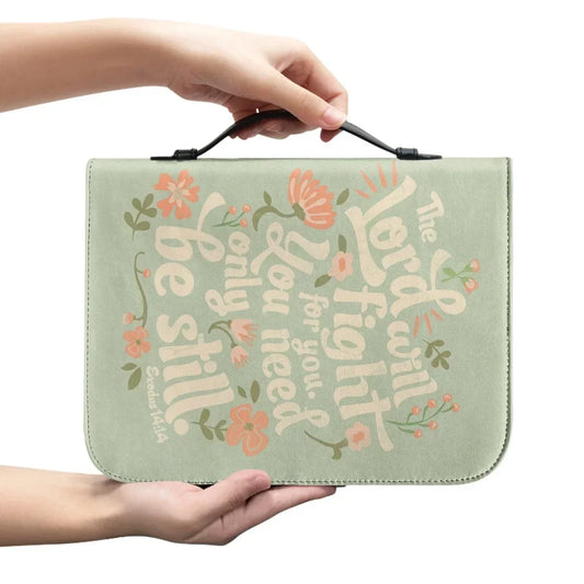 Floral Leather Bible Carry Bag